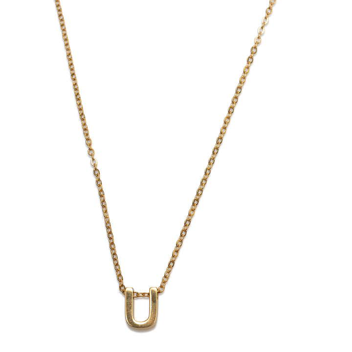Viola - Letter Necklace Stainless Steel Gold