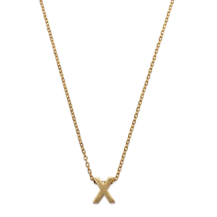 Viola - Letter Necklace Stainless Steel Gold