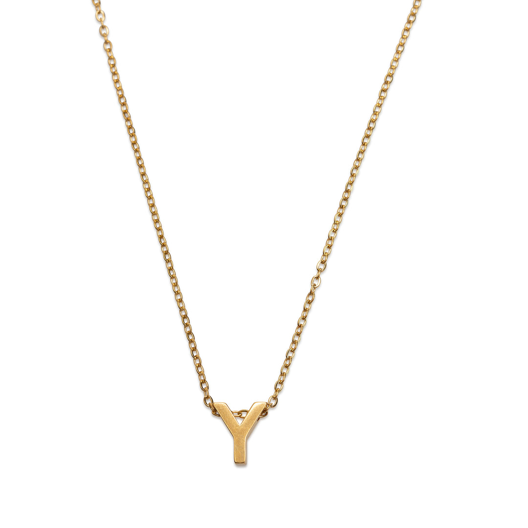 Viola - Letter Necklace Stainless Steel Gold
