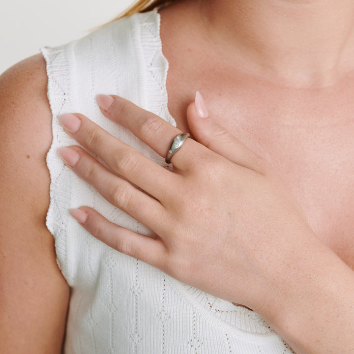 Eline - Bague en Cristal Acier Inoxydable