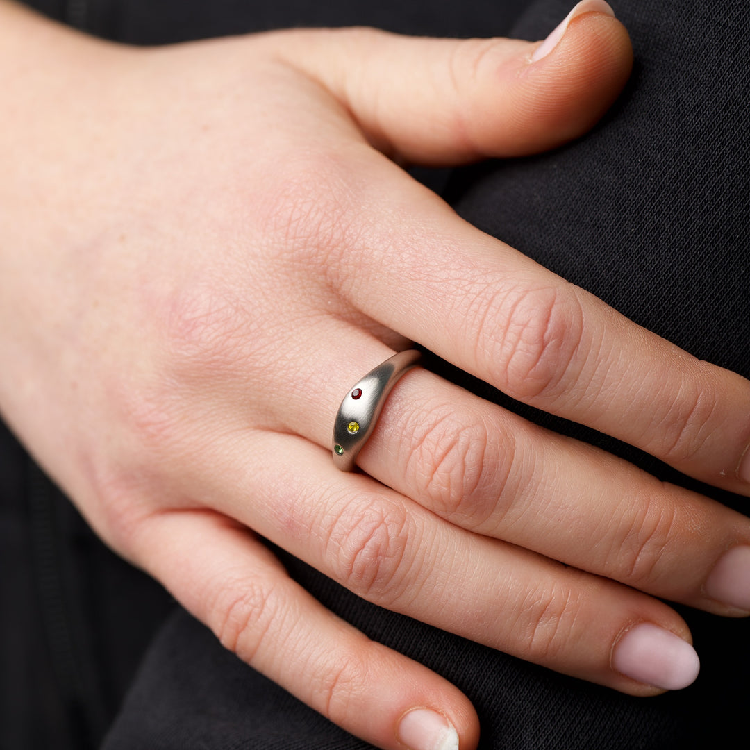 Eline - Bague en Cristal Acier Inoxydable