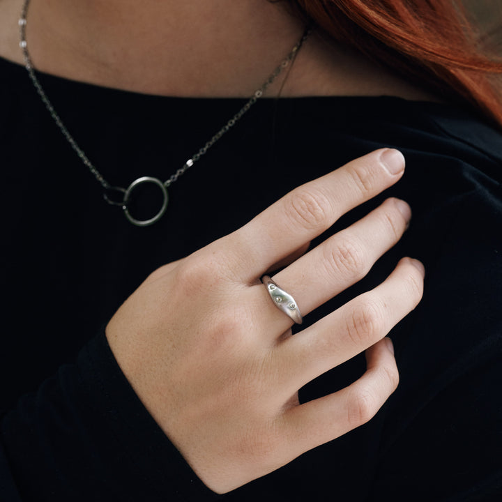 Eline - Bague en Cristal Acier Inoxydable