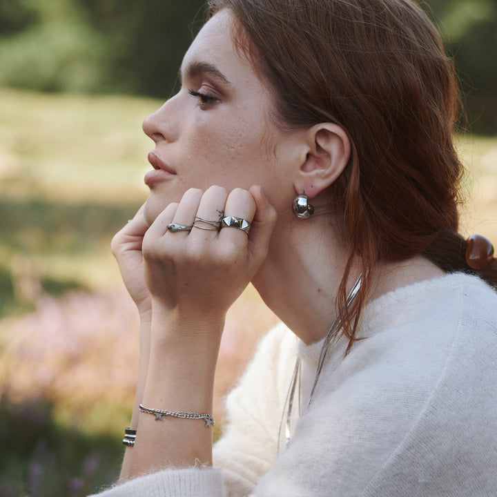 Eline - Bague en Cristal Acier Inoxydable