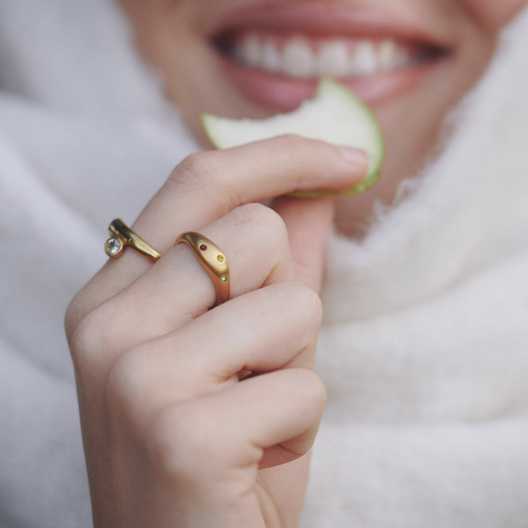 Eline - Bague en Cristal Acier Inoxydable