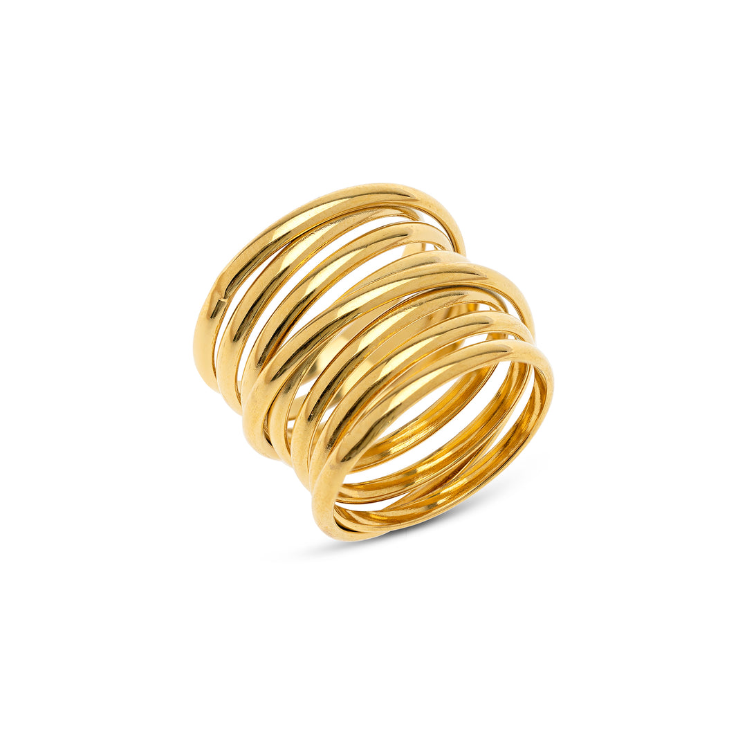Kylie - Bague Multi-couches Acier Inoxydable