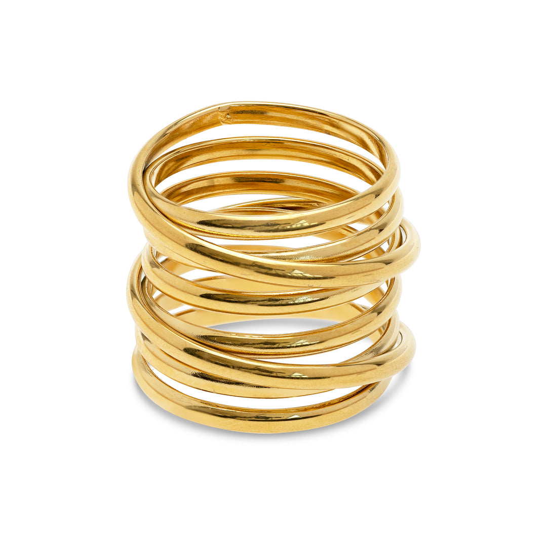 Kylie - Bague Multi-couches Acier Inoxydable