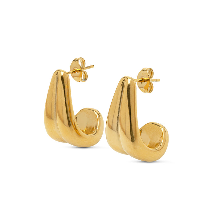 Tara - Chunky boucles d'oreilles pendantes en acier inoxydable