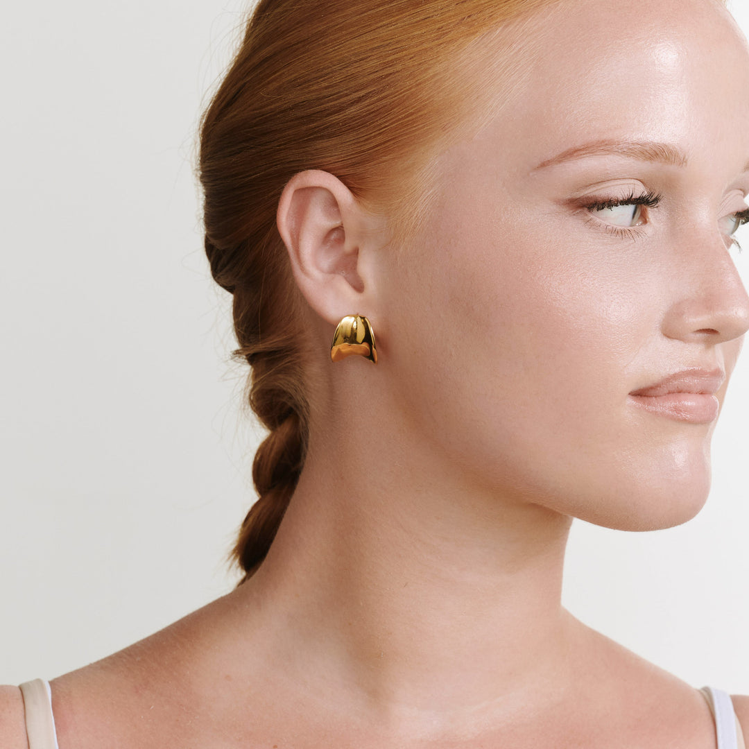 Piper - Boucles d'oreilles clous Statement en acier inoxydable
