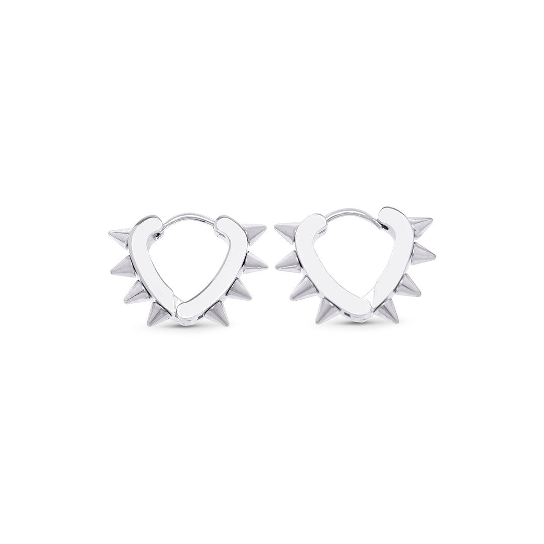 Nike - Boucles d'oreilles Spike Hoop en acier inoxydable