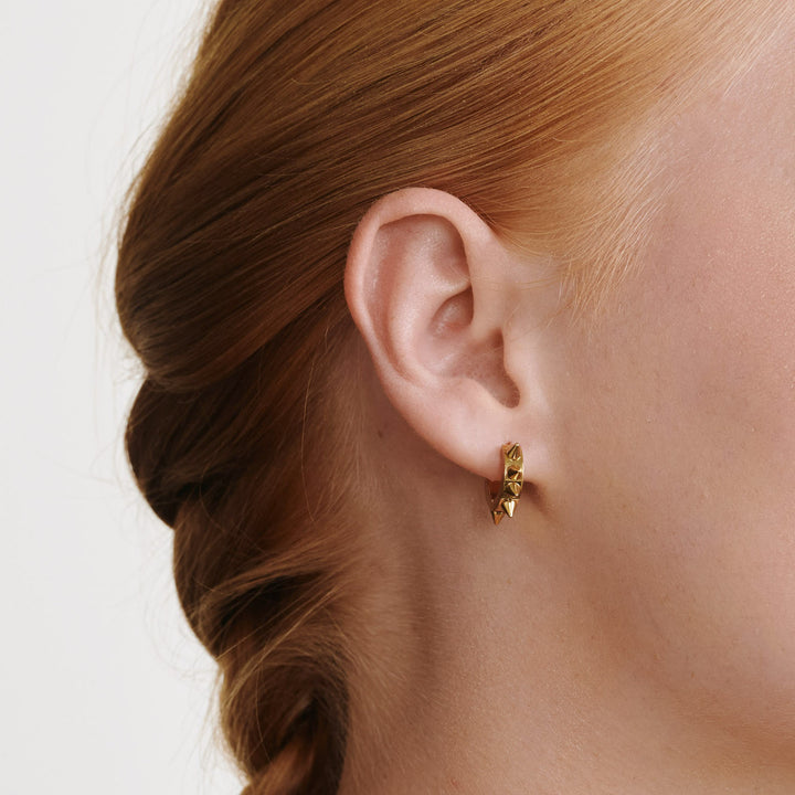 Nike - Boucles d'oreilles Spike Hoop en acier inoxydable