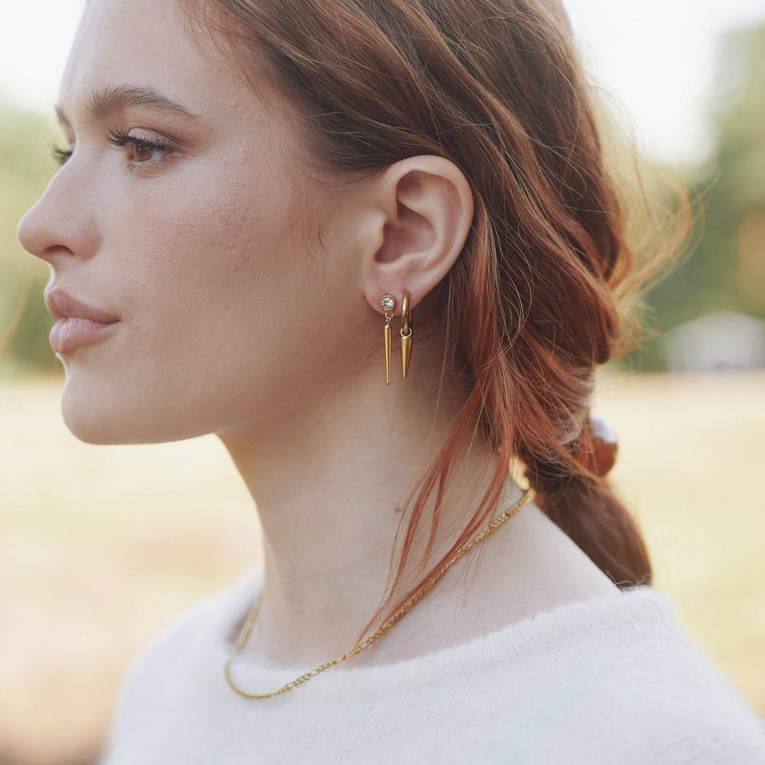 Pim - Spike Hoop Earrings Stainless Steel