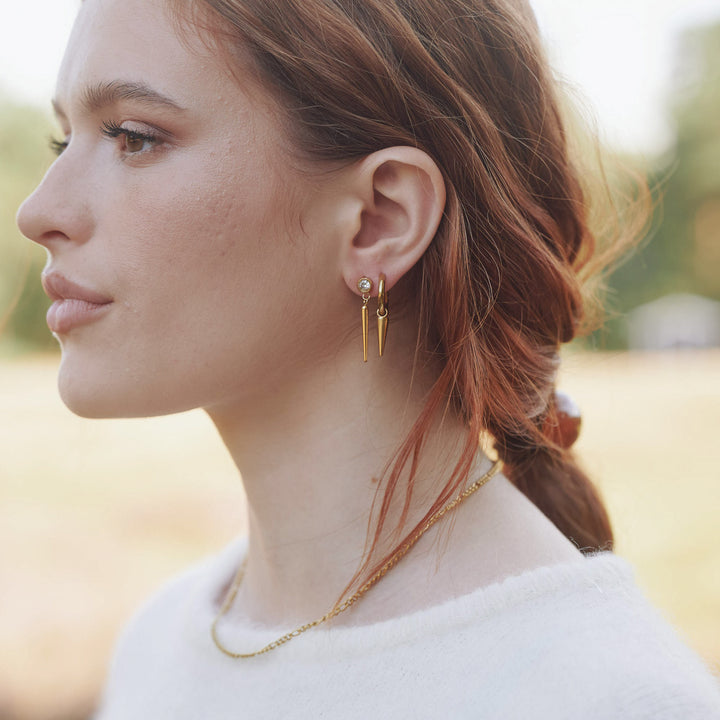 Pim - Spike Hoop Earrings Stainless Steel