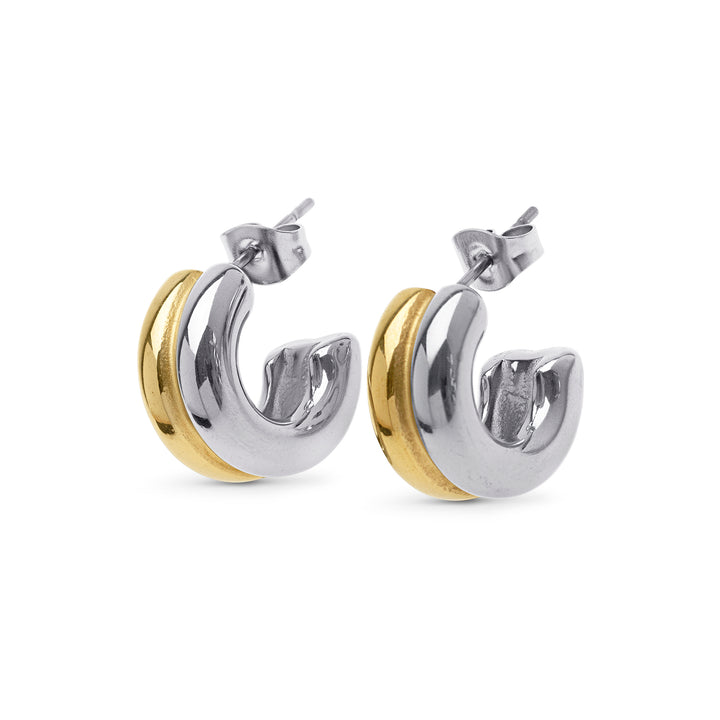 Vendela - Boucles d'oreilles duo clous en acier inoxydable