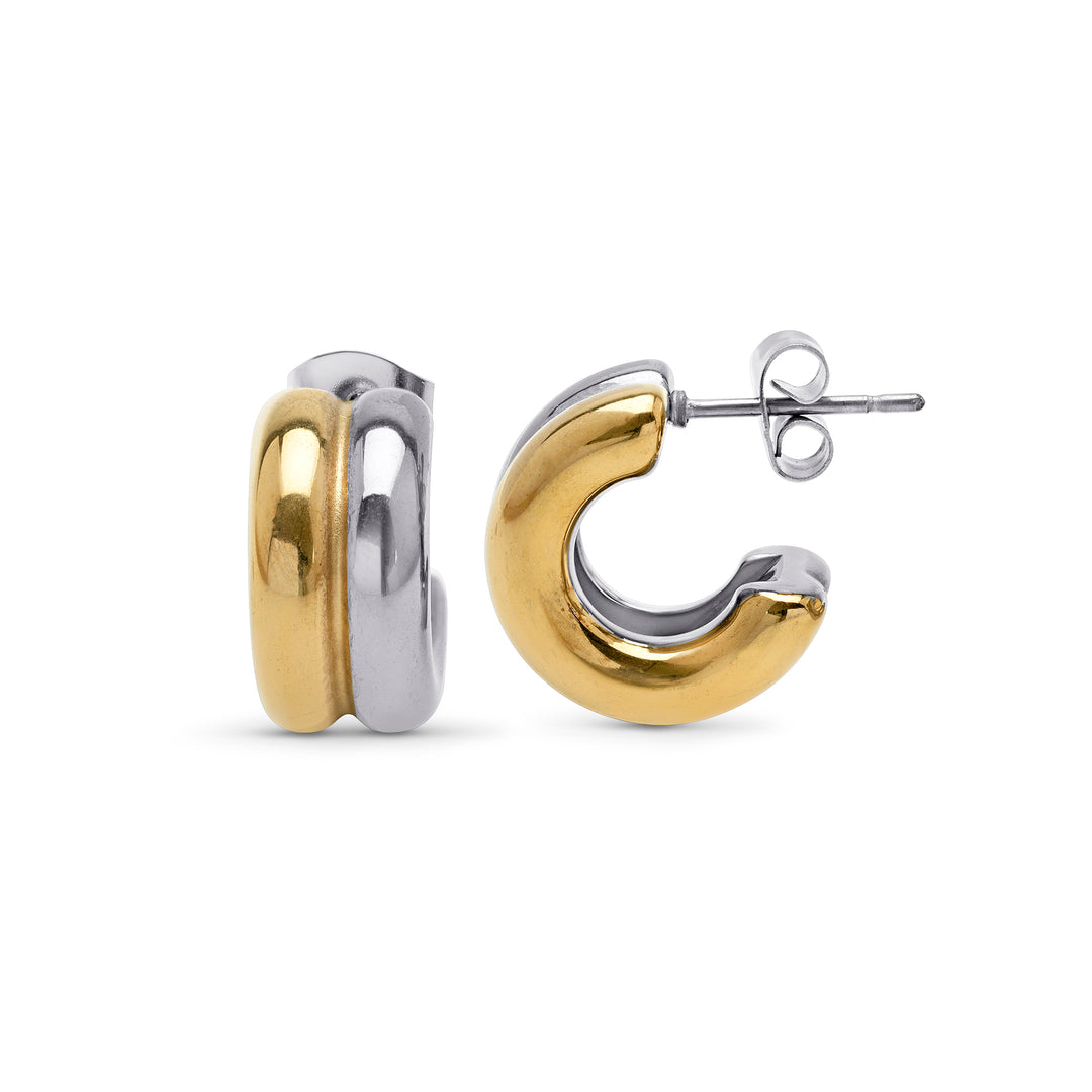 Vendela - Boucles d'oreilles duo clous en acier inoxydable