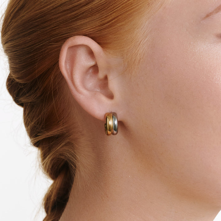 Vendela - Boucles d'oreilles duo clous en acier inoxydable