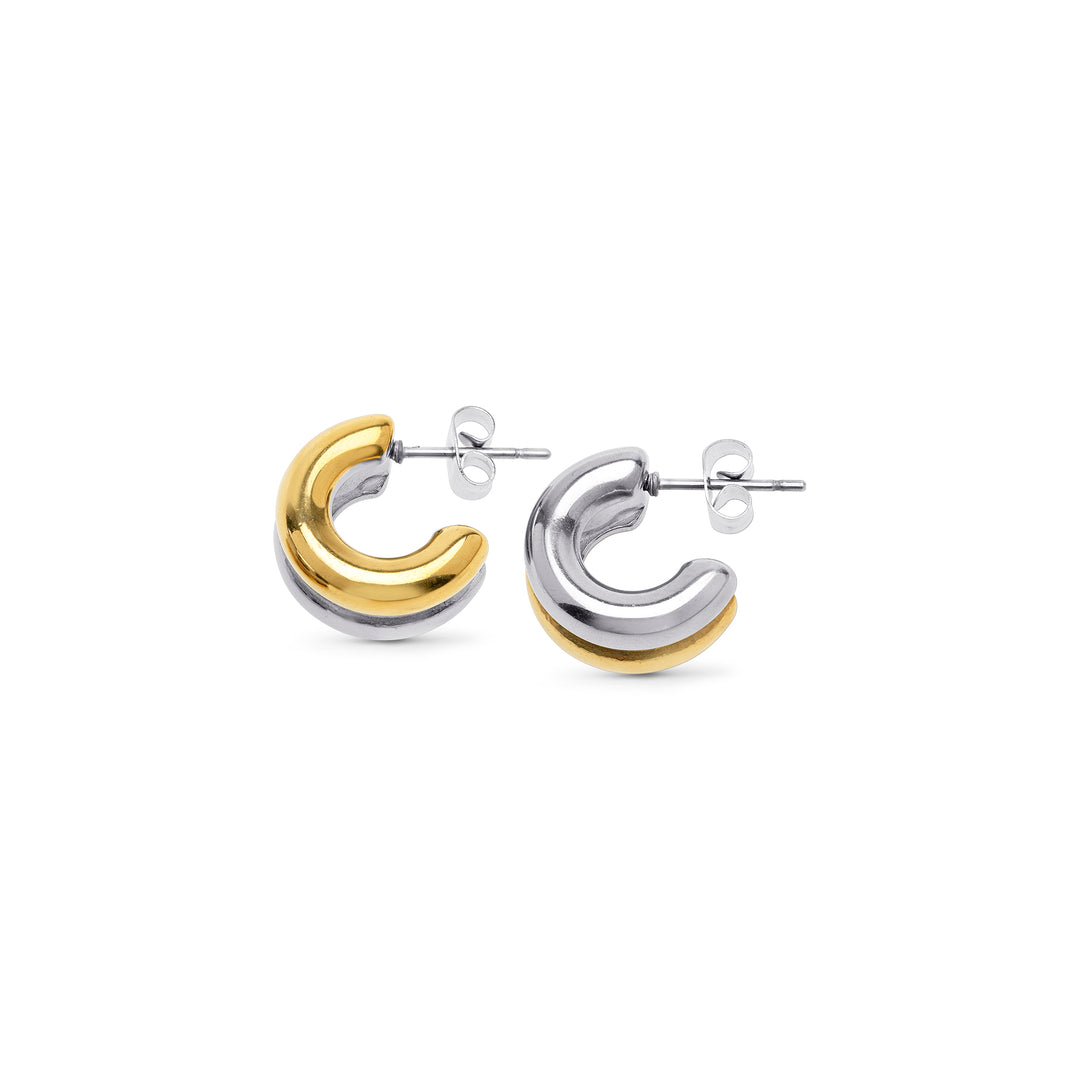 Vendela - Boucles d'oreilles duo clous en acier inoxydable
