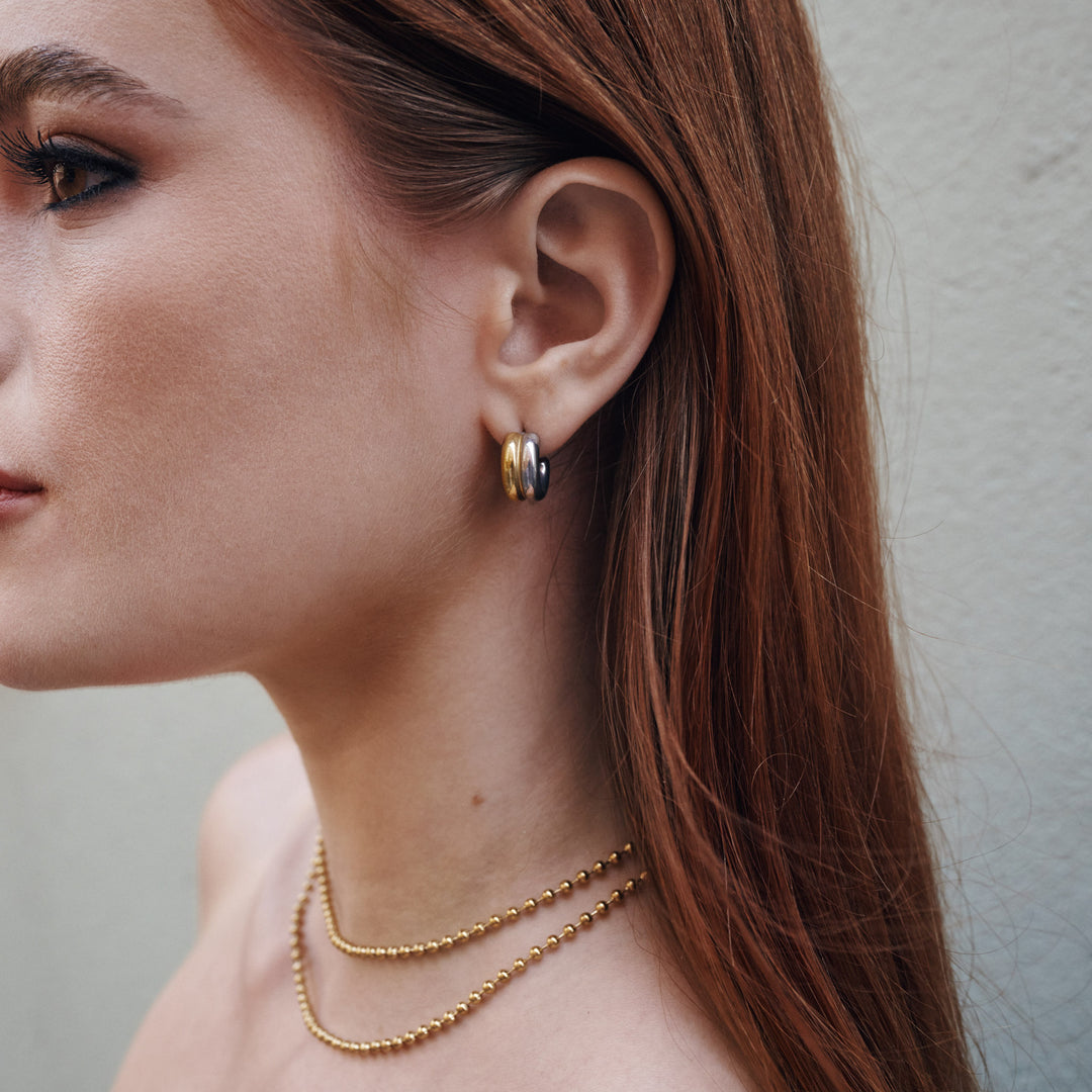 Vendela - Boucles d'oreilles duo clous en acier inoxydable