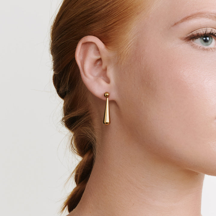 Alida - Boucles d'oreilles pendantes à clou en acier inoxydable