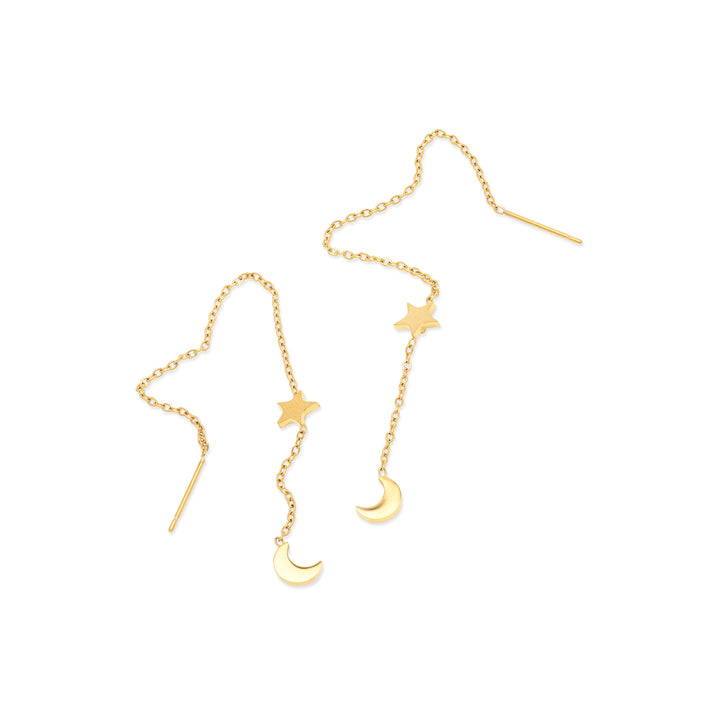 Unni - Boucles d'oreilles chaîne en acier inoxydable