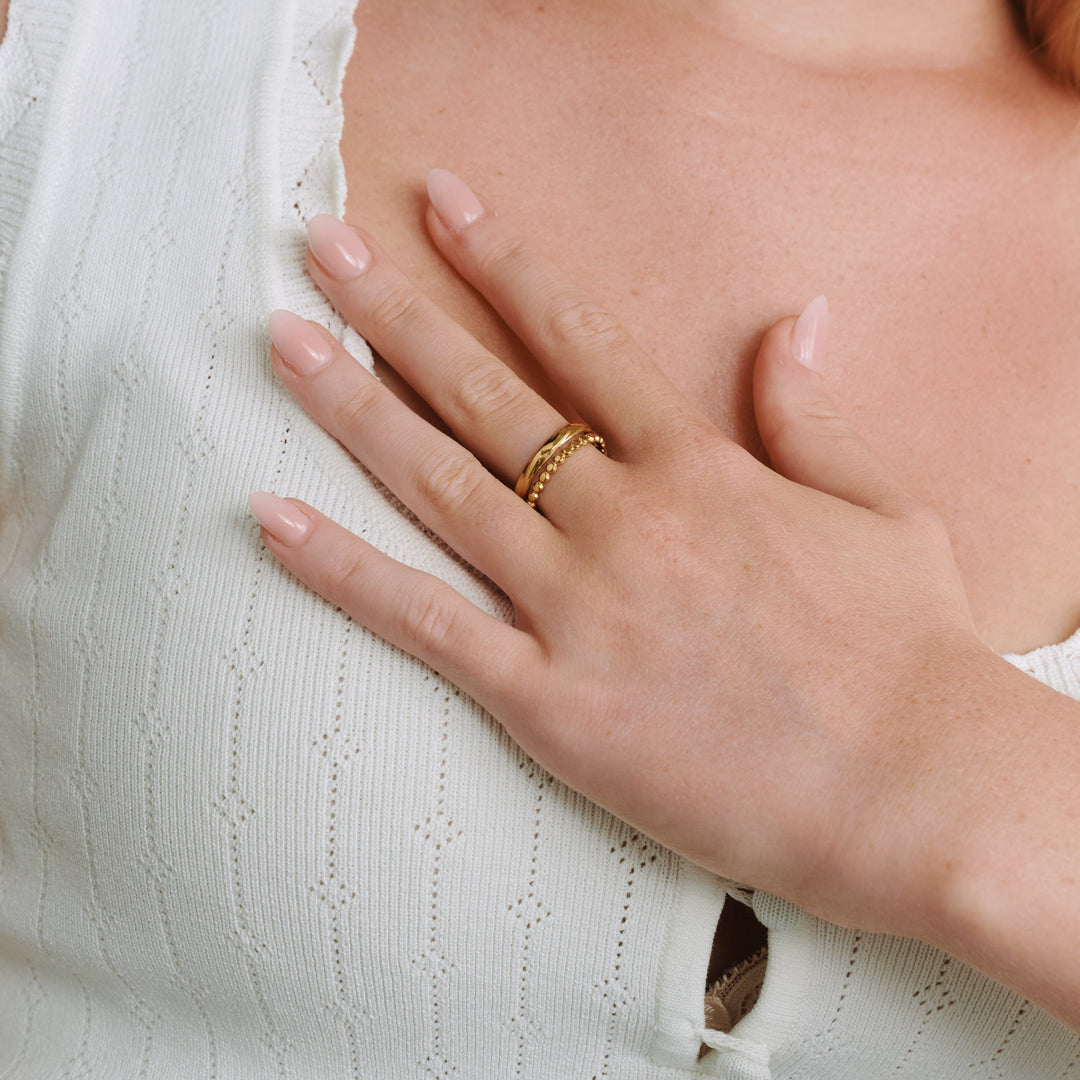Polly - Bague Duo en acier inoxydable
