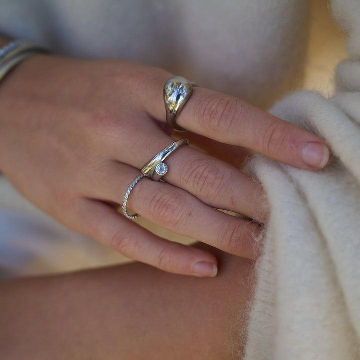 Farah - Bague Statement en acier inoxydable