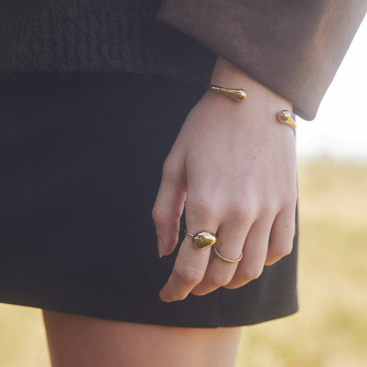 Farah - Bague Statement en acier inoxydable