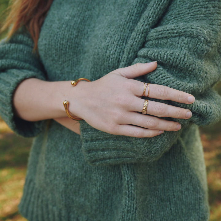 Petra - Bracelet Jonc Ouvert en Acier Inoxydable