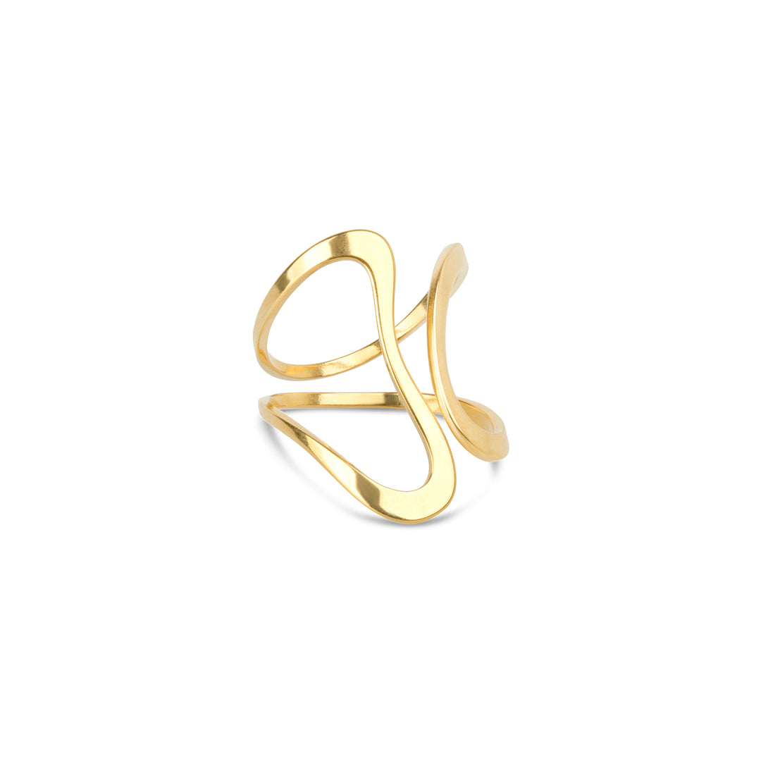 Minou - Bague Abstraite Acier Inoxydable