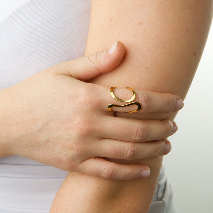 Minou - Bague Abstraite Acier Inoxydable