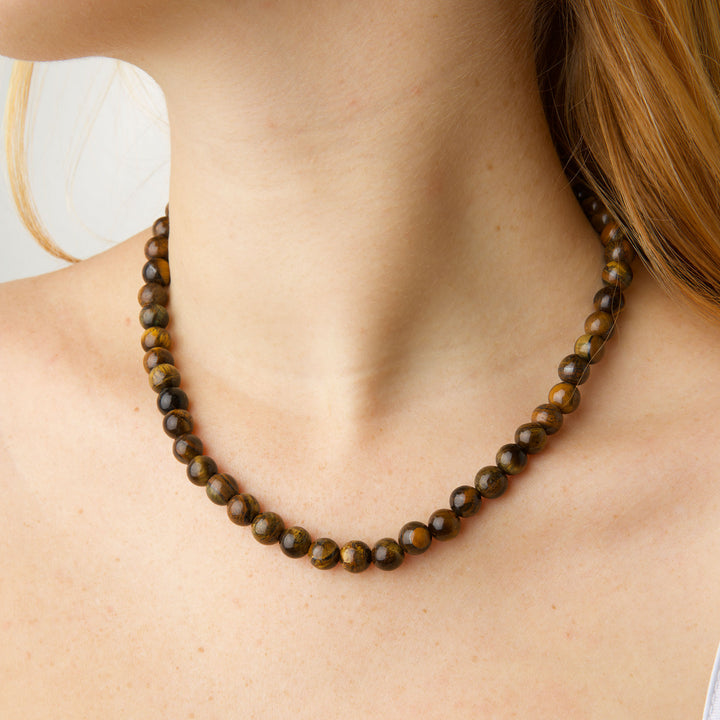 Birgit - Tiger Eye Necklace Stainless Steel