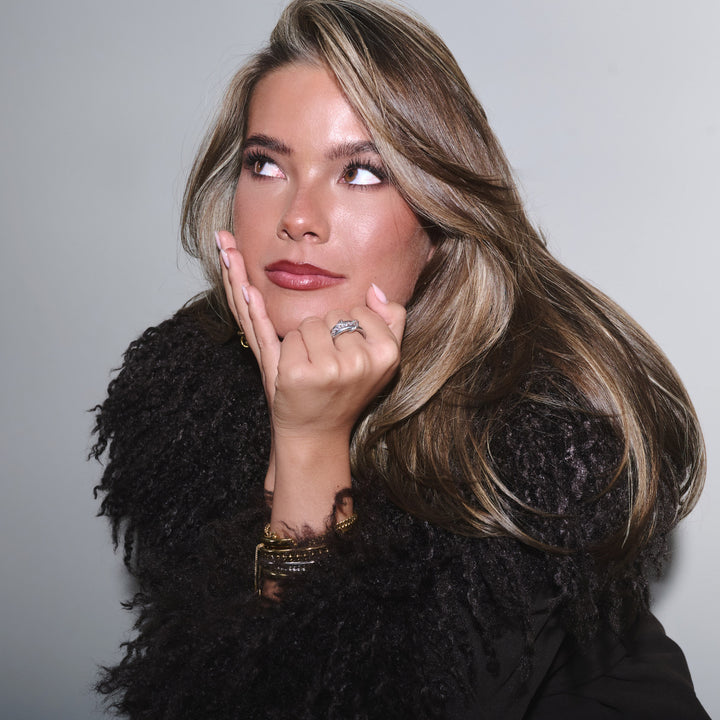 Ethel - Bague Empilée Cristal Acier Inoxydable