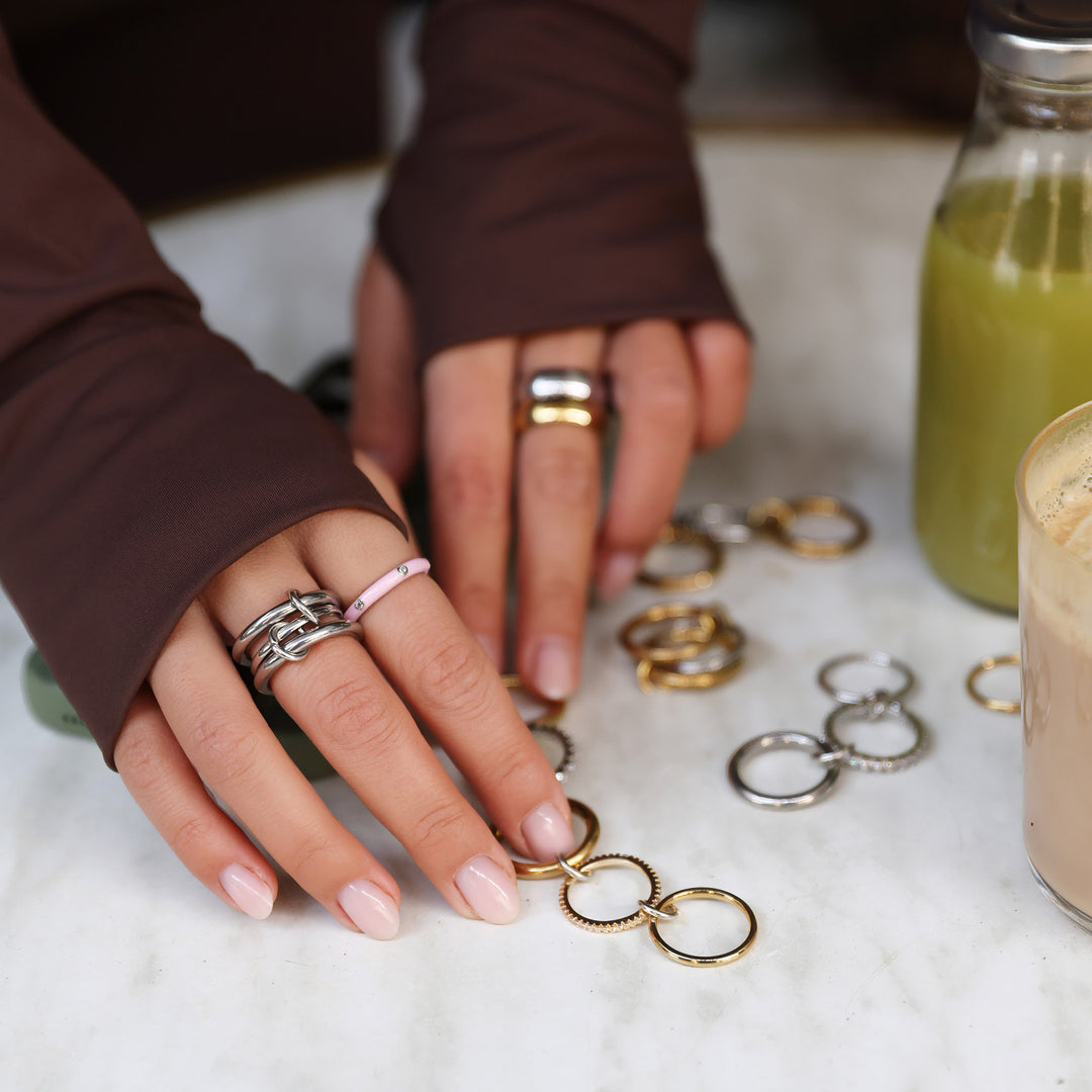 Irene - Bague Empilable Élégante en Acier Inoxydable