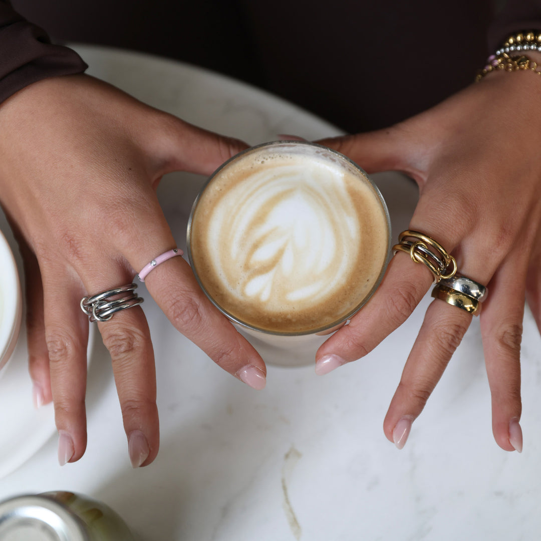 Irene - Bague Empilable Élégante en Acier Inoxydable