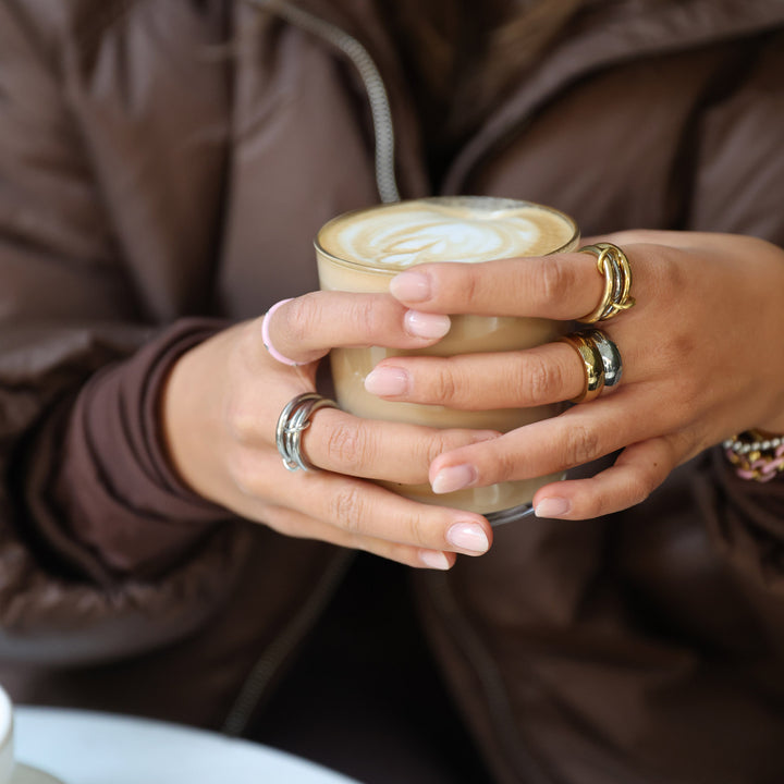 Irene - Bague Empilable Élégante en Acier Inoxydable