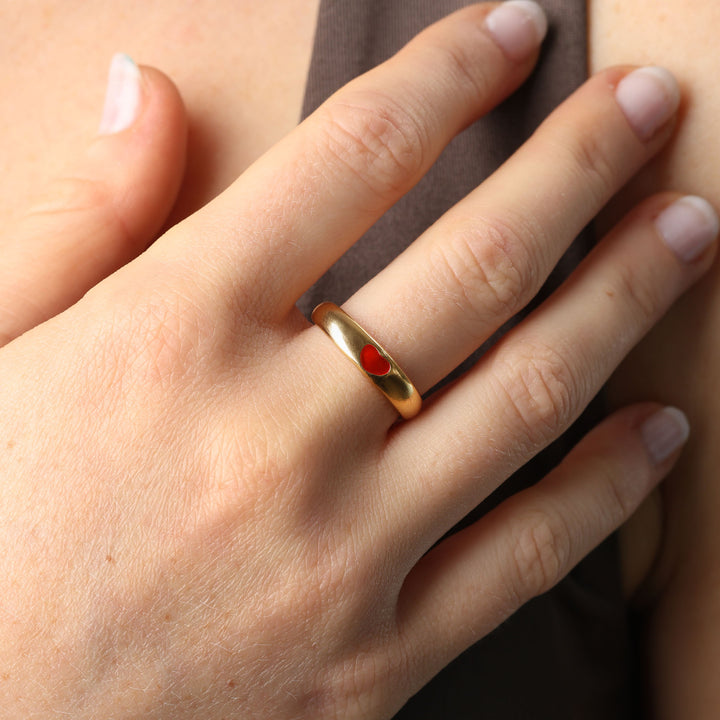 Odette - Bague Cœur en Acier Inoxydable