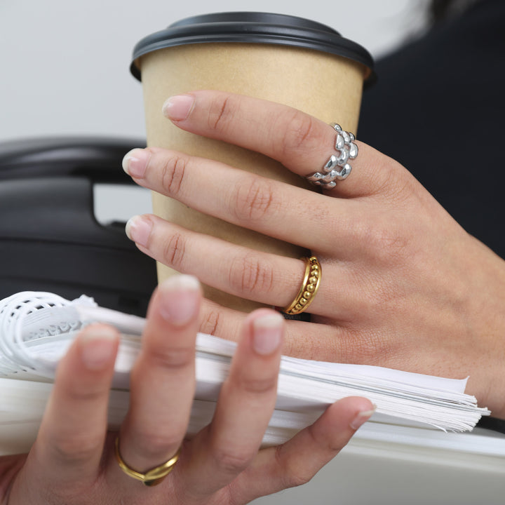 Maggie - Structure Ring Stainless Steel