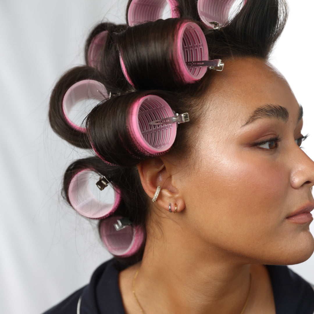 Kaja - Boucles d'oreilles créoles Huggie en acier inoxydable