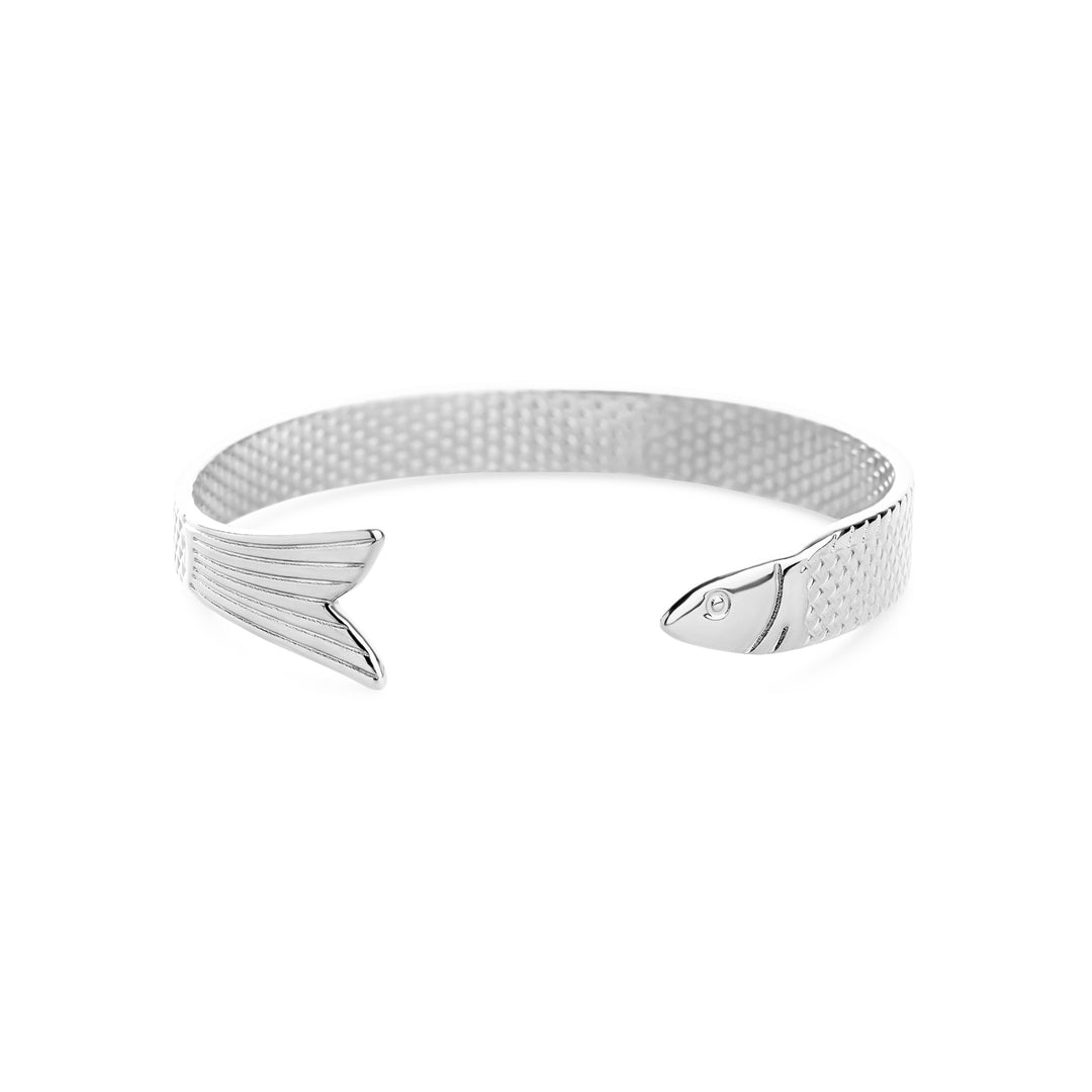 Erle - Bracelet Jonc Poisson en Acier Inoxydable