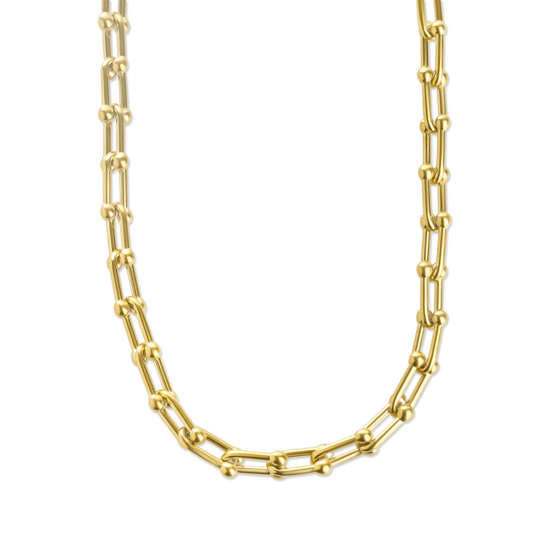 Betty - Collier Chaîne à Trombone en Acier Inoxydable