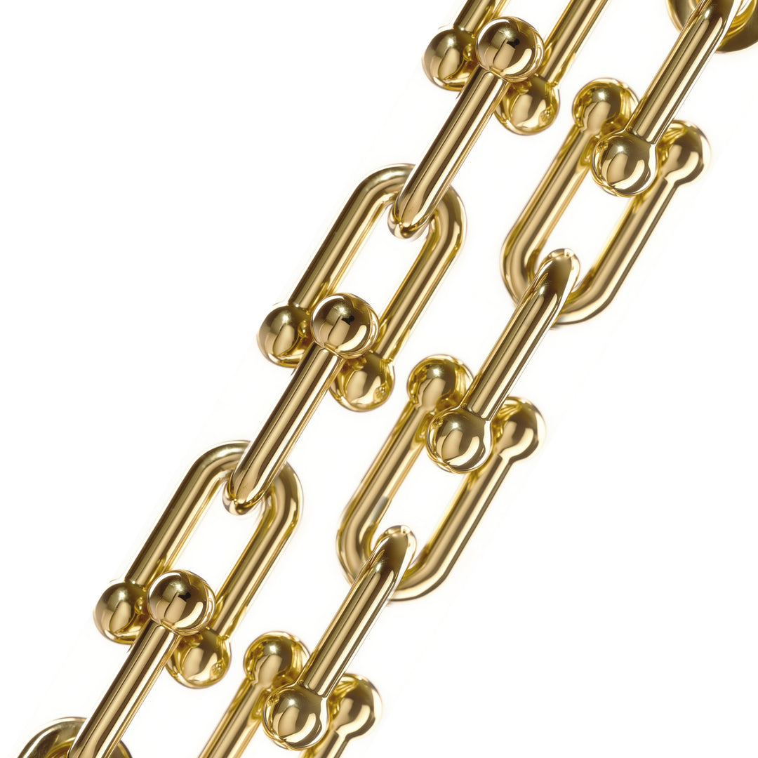 Betty - Collier Chaîne à Trombone en Acier Inoxydable