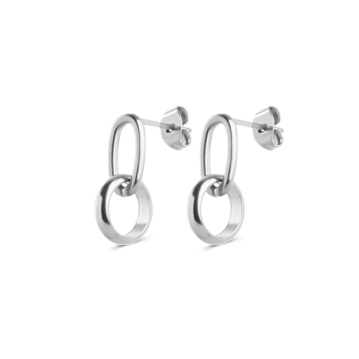 Madina - Hoop Stud Earrings Stainless Steel