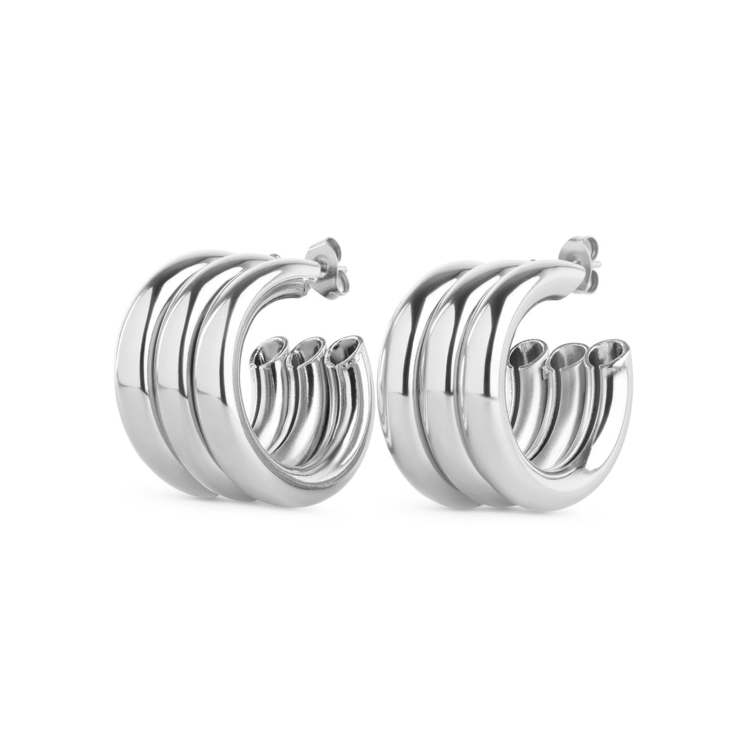 Liv - Multi Layered Stud Earrings Stainless Steel