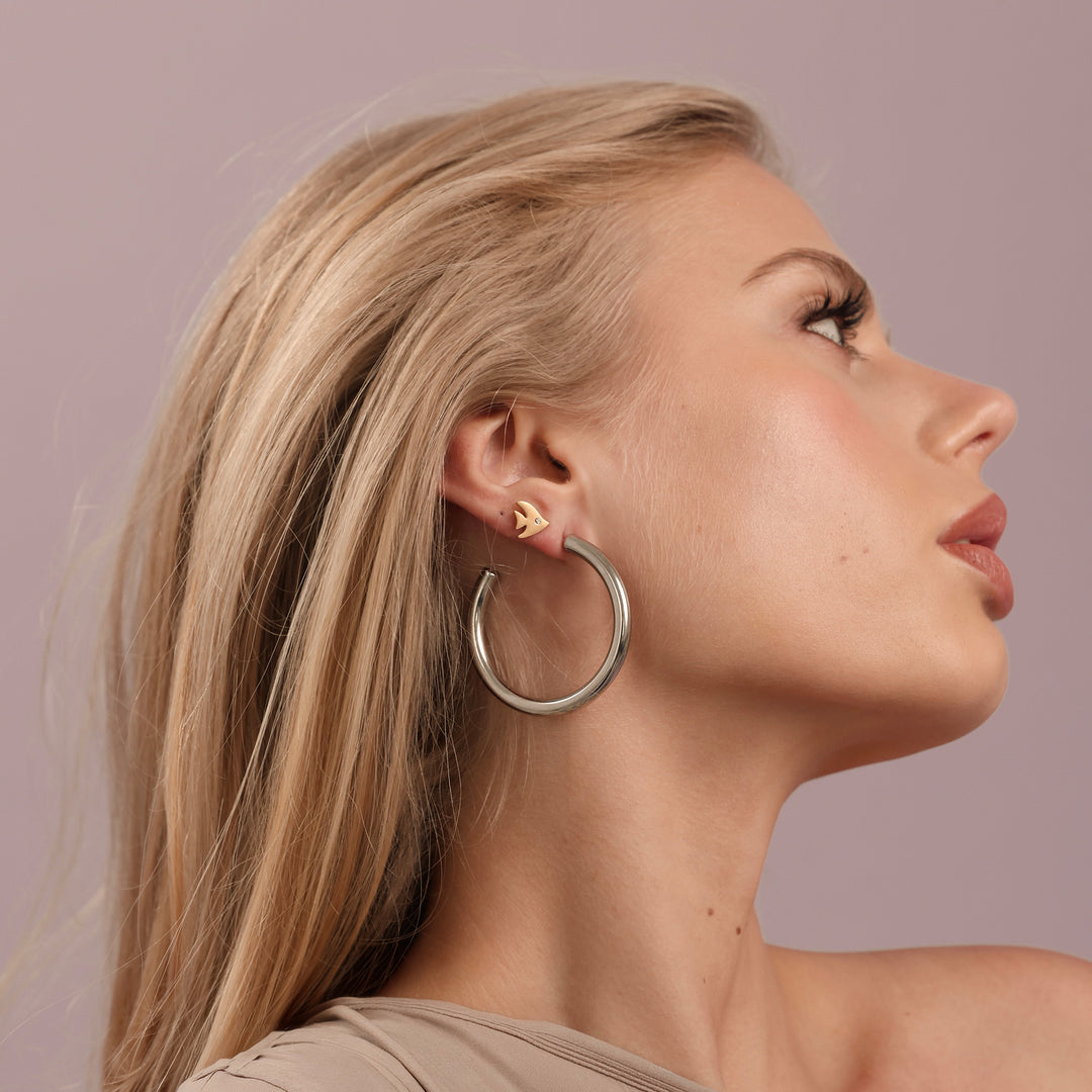 Fee - Fish Stud Earrings Stainless Steel