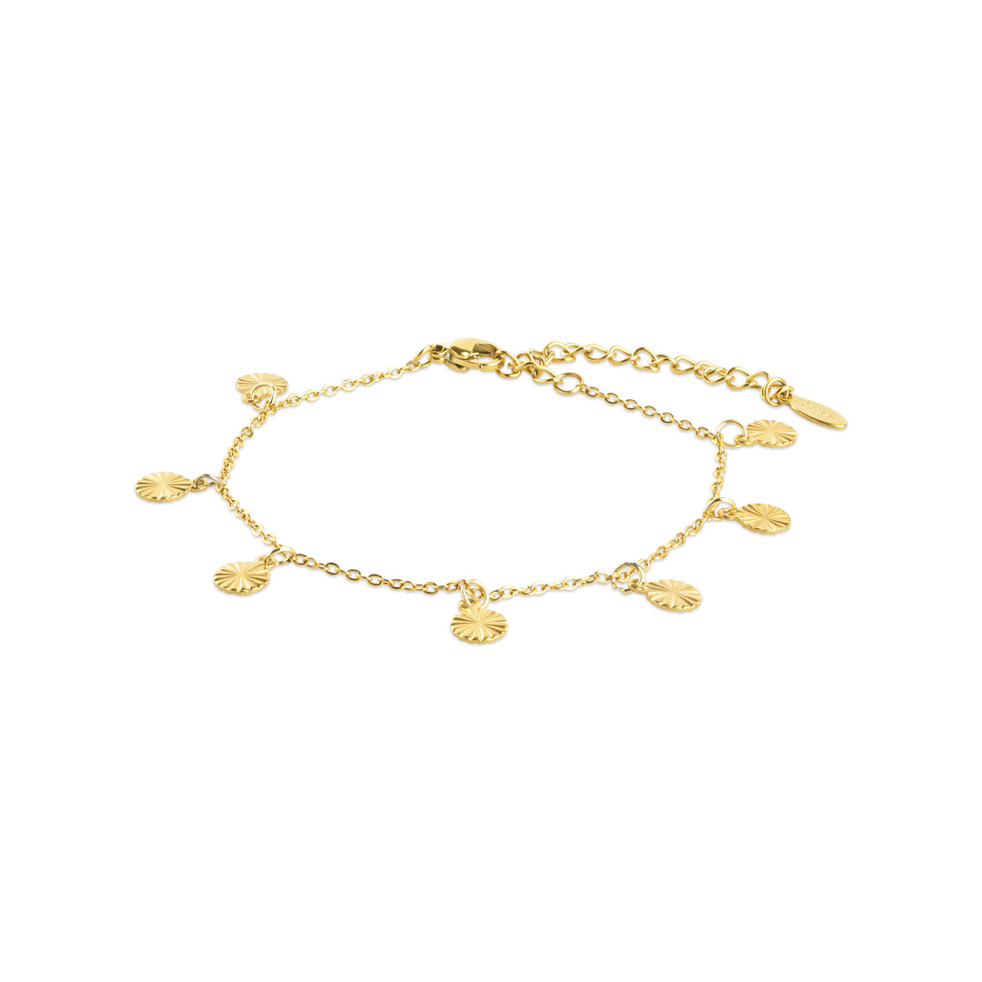 Liv - Bracelet Charme Coin en Acier Inoxydable