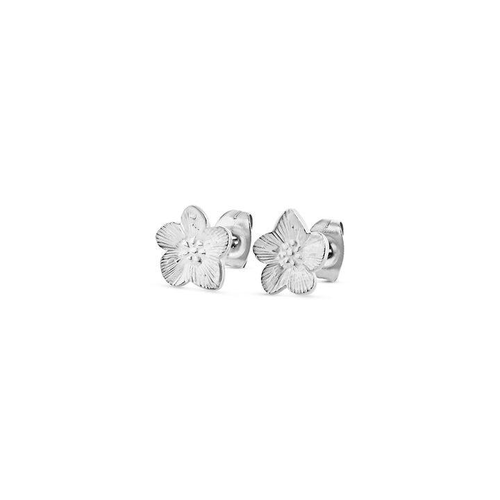 Sadia - Boucles d'oreilles clous fleur en acier inoxydable