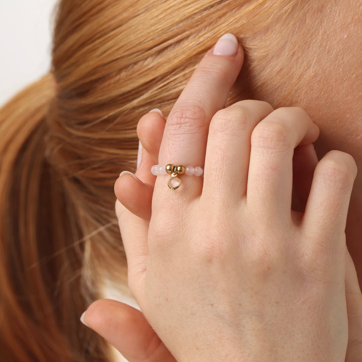 Hope - Bague en pierre en acier inoxydable