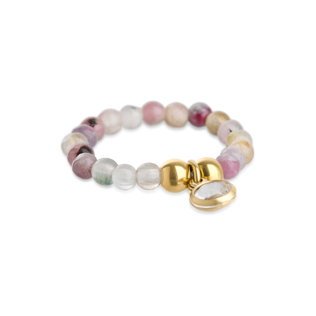 Hope - Bague en pierre en acier inoxydable