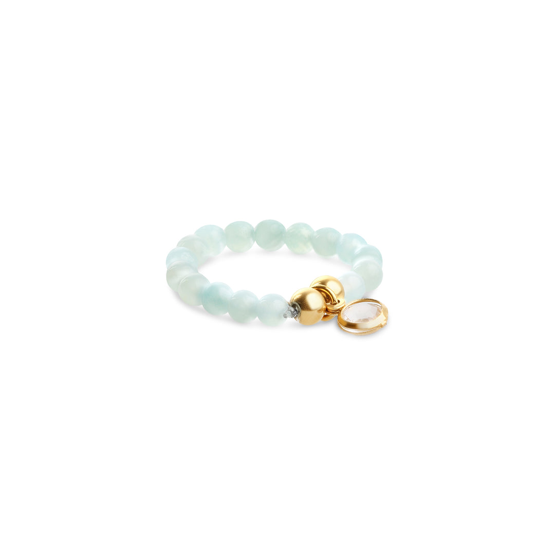 Hope - Bague en pierre en acier inoxydable