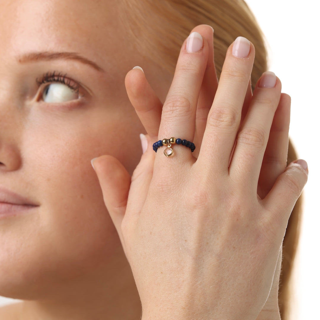Hope - Bague en pierre en acier inoxydable