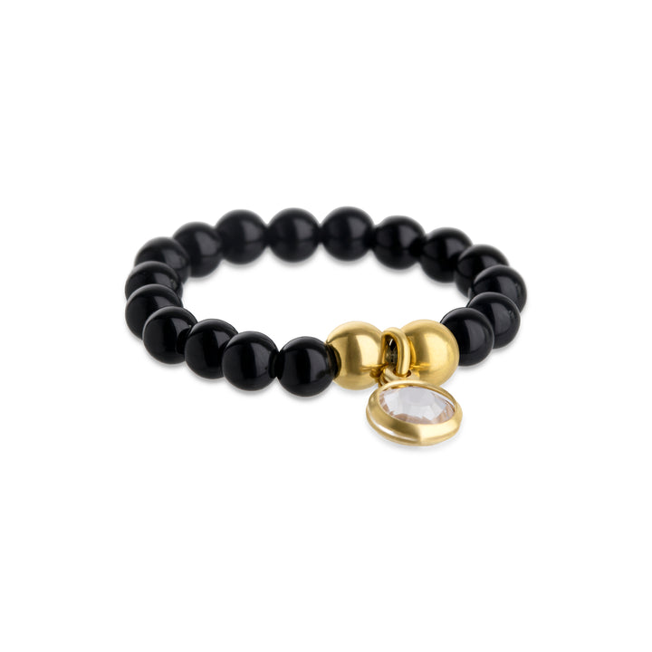 Hope - Bague en pierre en acier inoxydable